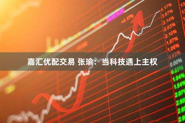 嘉汇优配交易 张瑜:当科技遇上主权